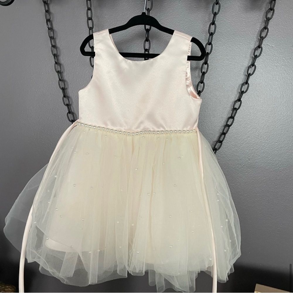 American Princess dress with pearl detail 
Size 2t